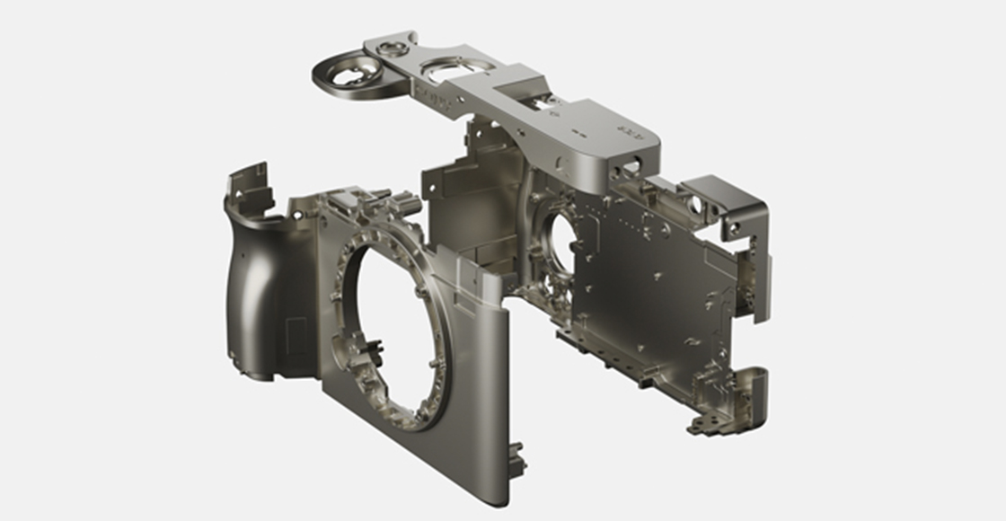 Зображення деталей рами з магнієвого сплаву великим планом