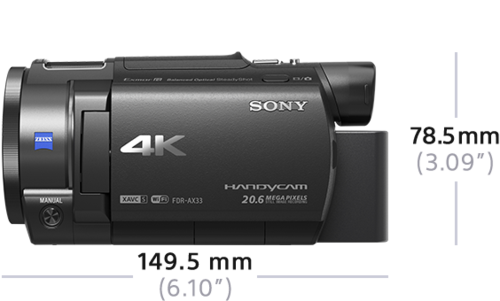 Невелика відеокамера 4K з Wi-Fi® | FDR-AX33 | Sony Ukraine